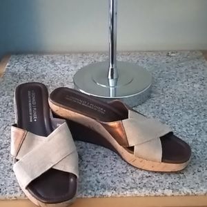 Donald Pliner Cork Wedge Sandals